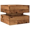 Table basse avec lumières LED vieux bois 50x50x40 cm 582178582178