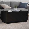 Table basse avec lumières LED noir 90x50x40 cm 582180582180