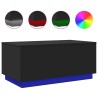 Table basse avec lumières LED noir 90x50x40 cm 582180582180
