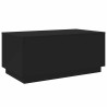 Table basse avec lumières LED noir 90x50x40 cm 582180582180