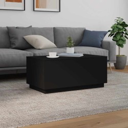 Table basse avec lumières LED noir 90x50x40 cm 582180582180