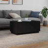 Table basse avec lumières LED noir 90x50x40 cm 582180582180