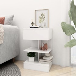 Table de chevet Blanc 40x35x65 cm Bois d’ingénierie 582181582181