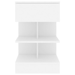 Table de chevet Blanc 40x35x65 cm Bois d’ingénierie 582181582181