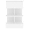 Table de chevet Blanc 40x35x65 cm Bois d’ingénierie 582181582181