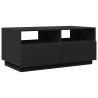 Table basse avec lumières LED noir 90x49x40 cm 582184582184