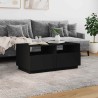 Table basse avec lumières LED noir 90x49x40 cm 582184582184