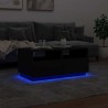 Table basse avec lumières LED noir 90x49x40 cm 582184582184