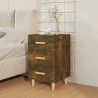 Table de chevet chêne fumé 40x40x66 cm bois d'ingénierie 582187582187