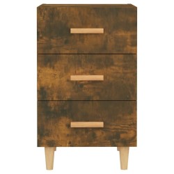 Table de chevet chêne fumé 40x40x66 cm bois d'ingénierie 582187582187