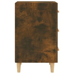 Table de chevet chêne fumé 40x40x66 cm bois d'ingénierie 582187582187