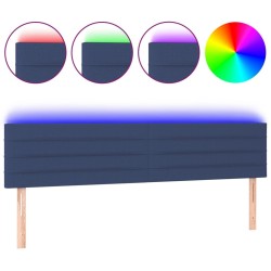 Tête de lit à LED Bleu 180x5x78/88 cm Tissu 582193582193