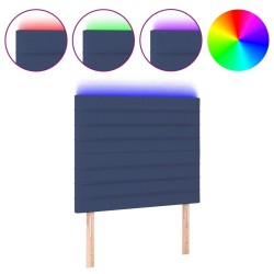 Tête de lit à LED Bleu 90x5x118/128 cm Tissu 582195582195