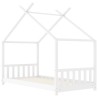 Cadre de lit d'enfant Blanc Bois de pin massif 70x140 cm 582196582196