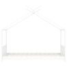 Cadre de lit d'enfant Blanc Bois de pin massif 70x140 cm 582196582196