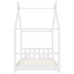 Cadre de lit d'enfant Blanc Bois de pin massif 70x140 cm 582196582196