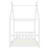Cadre de lit d'enfant Blanc Bois de pin massif 70x140 cm 582196582196