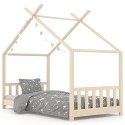 Cadre de lit d'enfant Bois de pin massif 70x140 cm 582198582198