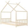 Cadre de lit d'enfant Bois de pin massif 70x140 cm 582198582198