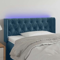 Tête de lit à LED Bleu foncé 103x16x78/88 cm Velours 582201582201