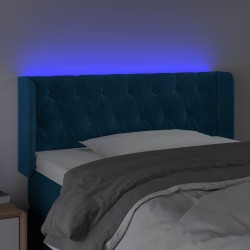Tête de lit à LED Bleu foncé 103x16x78/88 cm Velours 582201582201