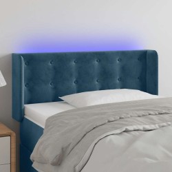 Tête de lit à LED Bleu foncé 103x16x78/88 cm Velours 582203582203