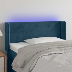 Tête de lit à LED Bleu foncé 103x16x78/88 cm Velours 582204582204