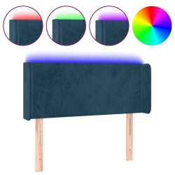Tête de lit à LED Bleu foncé 103x16x78/88 cm Velours 582204582204