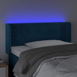 Tête de lit à LED Bleu foncé 103x16x78/88 cm Velours 582206582206