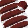 Tapis d'escalier auto-adhésifs Semi-circulaire 15 pcs Bordeaux 582212582212