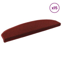 Tapis d'escalier auto-adhésifs Semi-circulaire 15 pcs Bordeaux 582212582212
