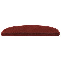 Tapis d'escalier auto-adhésifs Semi-circulaire 15 pcs Bordeaux 582212582212