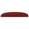 Tapis d'escalier auto-adhésifs Semi-circulaire 15 pcs Bordeaux 582212582212