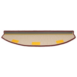 Tapis d'escalier auto-adhésifs Semi-circulaire 15 pcs Bordeaux 582212582212