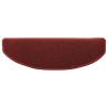Tapis d'escalier auto-adhésifs Semi-circulaire 15 pcs Bordeaux 582212582212
