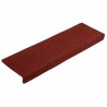 Tapis d'escalier autocollants 20 pièces 65 x 21 x 4 cm Bordure rectangulaire rouge bordeaux 582217582217