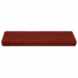 Tapis d'escalier autocollants 20 pièces 65 x 21 x 4 cm Bordure rectangulaire rouge bordeaux 582217582217