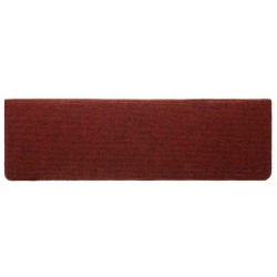 Tapis d'escalier autocollants 20 pièces 65 x 21 x 4 cm Bordure rectangulaire rouge bordeaux 582217582217