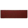 Tapis d'escalier autocollants 20 pièces 65 x 21 x 4 cm Bordure rectangulaire rouge bordeaux 582217582217