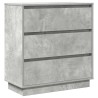 Cabinet de chevet avec tiroir Gris béton 71 x 34,5 x 75 cm 582218582218
