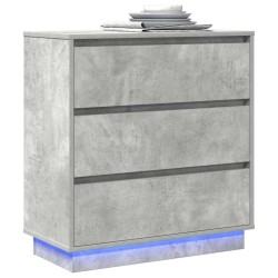 Cabinet de chevet avec tiroir Gris béton 71 x 34,5 x 75 cm 582218582218