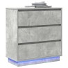 Cabinet de chevet avec tiroir Gris béton 71 x 34,5 x 75 cm 582218582218