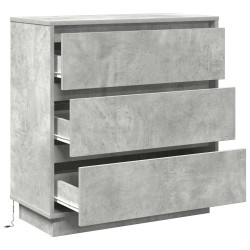Cabinet de chevet avec tiroir Gris béton 71 x 34,5 x 75 cm 582218582218