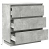 Cabinet de chevet avec tiroir Gris béton 71 x 34,5 x 75 cm 582218582218