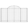 Paniers à gabions arqués 7 pcs 200x50x100/120 cm fer galvanisé 582222582222
