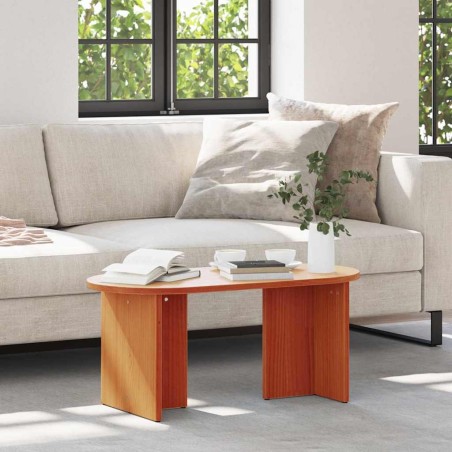 Table basse Brun cire 80 x 39,5 x 35 cm Bois de pin massif 582224582224