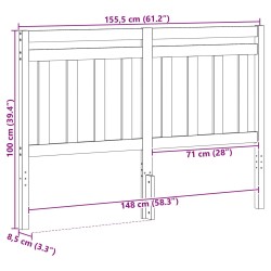 Tête de lit avec tête de lit Cire marron 155,5 x 100 cm 582227582227