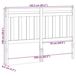 Tête de lit avec tête de lit Cire marron 165,5 x 100 cm 582228582228