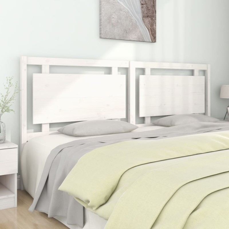 Tête de lit Blanc 205,5x4x100 cm Bois massif de pin 582230582230