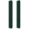 Tête de lit avec oreilles Vert foncé 183x16x118/128 cm Velours 582231582231